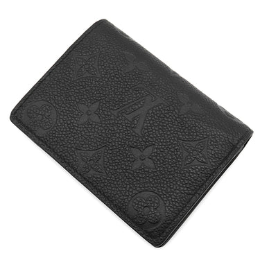 ルイヴィトン LOUIS VUITTON ポルトフォイユ クレア M80151 ノワール モノグラムアンプラント 二つ折り財布 ゴールド金具 黒 コンパクト