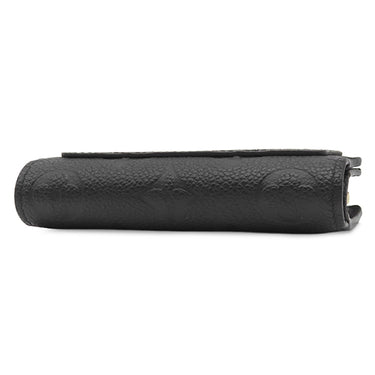 ルイヴィトン LOUIS VUITTON ポルトフォイユ クレア M80151 ノワール モノグラムアンプラント 二つ折り財布 ゴールド金具 黒 コンパクト