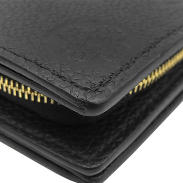 ルイヴィトン LOUIS VUITTON ポルトフォイユ クレア M80151 ノワール モノグラムアンプラント 二つ折り財布 ゴールド金具 黒 コンパクト