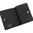 ルイヴィトン LOUIS VUITTON ポルトフォイユ クレア M80151 ノワール モノグラムアンプラント 二つ折り財布 ゴールド金具 黒 コンパクト