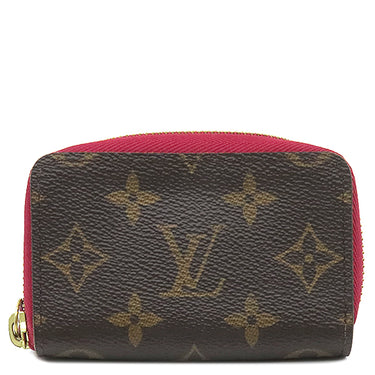 ルイヴィトン LOUIS VUITTON ミュルティカルト M61299 フューシャ モノグラムキャンバス カードケース ゴールド金具 名刺入れ コインケース 茶