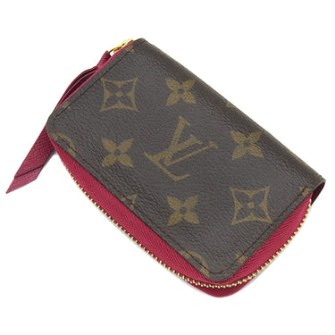 ルイヴィトン LOUIS VUITTON ミュルティカルト M61299 フューシャ モノグラムキャンバス カードケース ゴールド金具 名刺入れ コインケース 茶