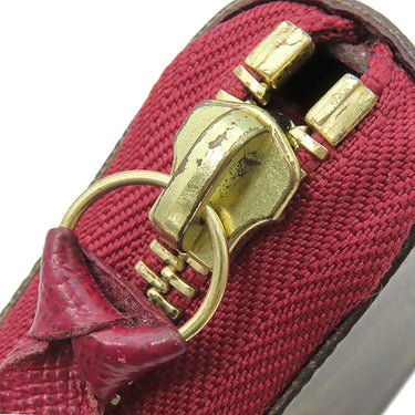 ルイヴィトン LOUIS VUITTON ミュルティカルト M61299 フューシャ モノグラムキャンバス カードケース ゴールド金具 名刺入れ コインケース 茶