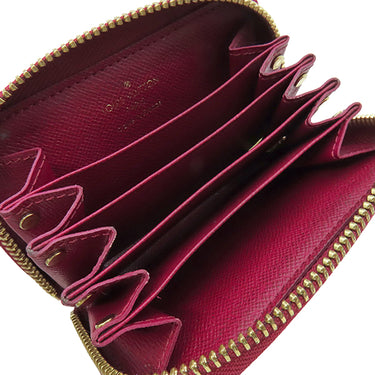 ルイヴィトン LOUIS VUITTON ミュルティカルト M61299 フューシャ モノグラムキャンバス カードケース ゴールド金具 名刺入れ コインケース 茶