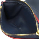 ルイヴィトン LOUIS VUITTON ポルトフォイユ ヴィクトリーヌ M64577 マリーヌルージュ モノグラムアンプラント 三つ折り財布 ゴールド金具 紺 赤