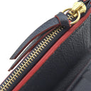 ルイヴィトン LOUIS VUITTON ポルトフォイユ ヴィクトリーヌ M64577 マリーヌルージュ モノグラムアンプラント 三つ折り財布 ゴールド金具 紺 赤