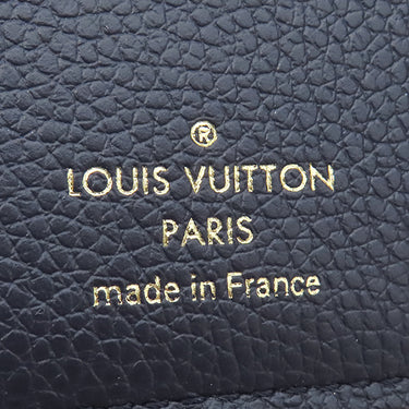 ルイヴィトン LOUIS VUITTON ポルトフォイユ ヴィクトリーヌ M64577 マリーヌルージュ モノグラムアンプラント 三つ折り財布 ゴールド金具 紺 赤