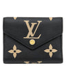 ルイヴィトン LOUIS VUITTON ポルトフォイユ ヴィクトリーヌ M80968 ブラック ベージュ モノグラムアンプラント 三つ折り財布 ゴールド金具 黒 コンパクト財布