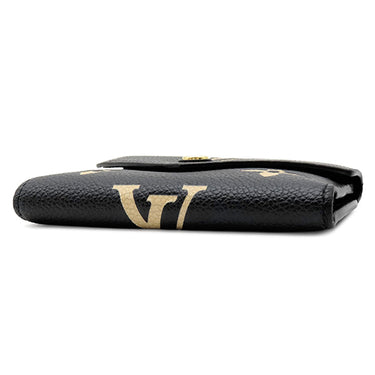 ルイヴィトン LOUIS VUITTON ポルトフォイユ ヴィクトリーヌ M80968 ブラック ベージュ モノグラムアンプラント 三つ折り財布 ゴールド金具 黒 コンパクト財布
