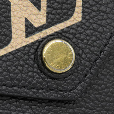 ルイヴィトン LOUIS VUITTON ポルトフォイユ ヴィクトリーヌ M80968 ブラック ベージュ モノグラムアンプラント 三つ折り財布 ゴールド金具 黒 コンパクト財布