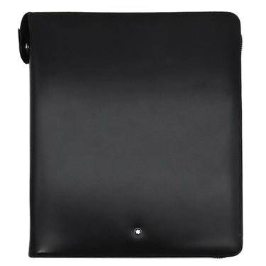 モンブラン Montblanc マイスターシュテュック ジップ式 ラージ オルガナイザー ブラック レザー 手帳カバー シルバー金具 黒 手帳 システム手帳 バインダー