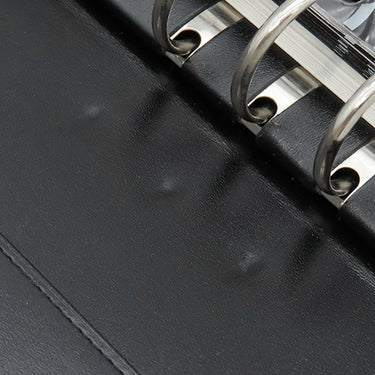 モンブラン Montblanc マイスターシュテュック ジップ式 ラージ オルガナイザー ブラック レザー 手帳カバー シルバー金具 黒 手帳 システム手帳 バインダー