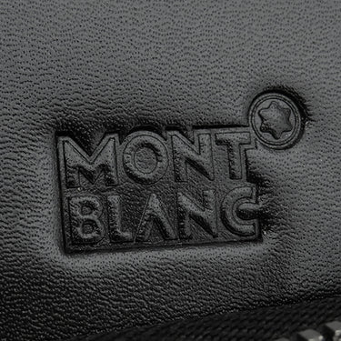 モンブラン Montblanc マイスターシュテュック ジップ式 ラージ オルガナイザー ブラック レザー 手帳カバー シルバー金具 黒 手帳 システム手帳 バインダー