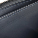 ベルルッティ BERLUTI イタウバ ワイド カリグラフィー クラッチ ブルー レザー スクリットレザー クラッチバッグ シルバー金具 青 水色 セカンドバッグ