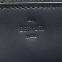 ベルルッティ BERLUTI イタウバ ワイド カリグラフィー クラッチ ブルー レザー スクリットレザー クラッチバッグ シルバー金具 青 水色 セカンドバッグ