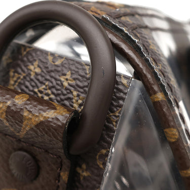 ルイヴィトン LOUIS VUITTON キーポル バンドリエール 25 M20872 モノグラムチェス モノグラムキャンバス PVC 2WAYバッグ 茶 スケルトン ブラウン金具