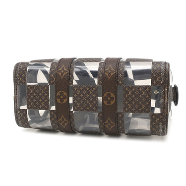 ルイヴィトン LOUIS VUITTON キーポル バンドリエール 25 M20872 モノグラムチェス モノグラムキャンバス PVC 2WAYバッグ 茶 スケルトン ブラウン金具