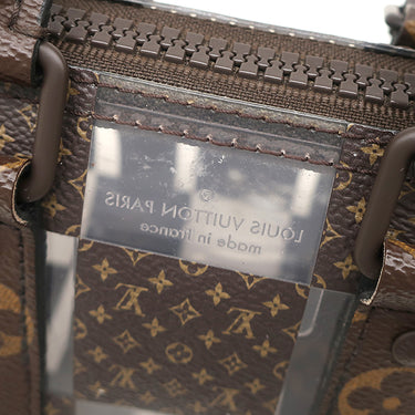 ルイヴィトン LOUIS VUITTON キーポル バンドリエール 25 M20872 モノグラムチェス モノグラムキャンバス PVC 2WAYバッグ 茶 スケルトン ブラウン金具
