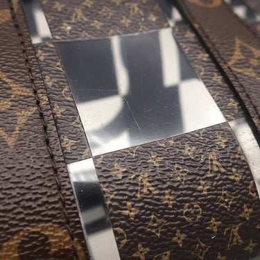 ルイヴィトン LOUIS VUITTON キーポル バンドリエール 25 M20872 モノグラムチェス モノグラムキャンバス PVC 2WAYバッグ 茶 スケルトン ブラウン金具