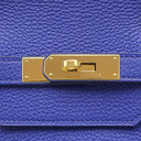 エルメス HERMES バーキン40 ブルーエレクトリック トゴ ハンドバッグ ゴールド金具 青