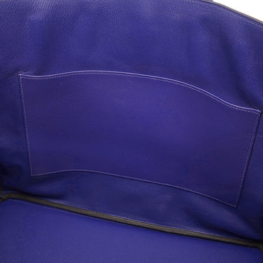 エルメス HERMES バーキン40 ブルーエレクトリック トゴ ハンドバッグ ゴールド金具 青