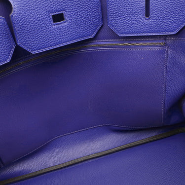 エルメス HERMES バーキン40 ブルーエレクトリック トゴ ハンドバッグ ゴールド金具 青