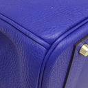 エルメス HERMES バーキン40 ブルーエレクトリック トゴ ハンドバッグ ゴールド金具 青