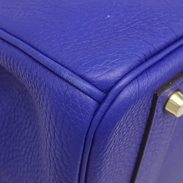 エルメス HERMES バーキン40 ブルーエレクトリック トゴ ハンドバッグ ゴールド金具 青