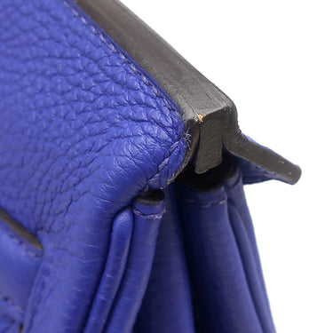 エルメス HERMES バーキン40 ブルーエレクトリック トゴ ハンドバッグ ゴールド金具 青