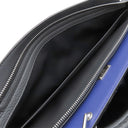 フェンディ FENDI ピーカブー アイコニック エッセンシャル 7VA476 ダークグレー×ブルー レザー 2WAYバッグ シルバー金具 ビジネスバッグ