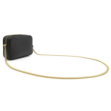 グッチ GUCCI GGマーモント ミニ 772759 ブラック レザー ショルダーバッグ ゴールド金具 黒 チェーンショルダー