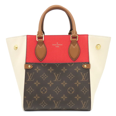 ルイヴィトン LOUIS VUITTON フォールド トート PM M45389 スリーズ×クレーム×ノワール モノグラムキャンバス カーフ 2WAYバッグ ゴールド金具 ショルダー