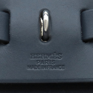 エルメス HERMES エールバッグPM 31 ネイビー トワルオフィシエ ヴァッシュハンター ショルダーバッグ シルバー金具 紺 替えバッグ欠品