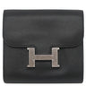 エルメス HERMES コンスタンス コンパクト ブラック ヴォーエプソン 二つ折り財布 シルバー金具 黒 コンパクトウォレット