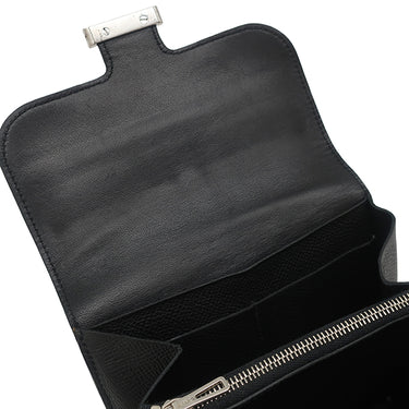 エルメス HERMES コンスタンス コンパクト ブラック ヴォーエプソン 二つ折り財布 シルバー金具 黒 コンパクトウォレット