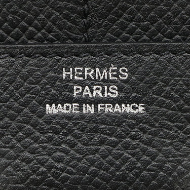 エルメス HERMES コンスタンス コンパクト ブラック ヴォーエプソン 二つ折り財布 シルバー金具 黒 コンパクトウォレット