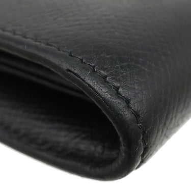 エルメス HERMES コンスタンス コンパクト ブラック ヴォーエプソン 二つ折り財布 シルバー金具 黒 コンパクトウォレット