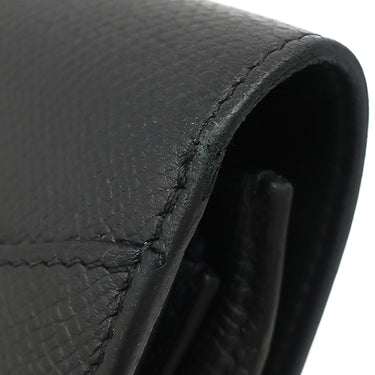 エルメス HERMES コンスタンス コンパクト ブラック ヴォーエプソン 二つ折り財布 シルバー金具 黒 コンパクトウォレット