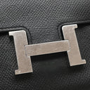 エルメス HERMES コンスタンス コンパクト ブラック ヴォーエプソン 二つ折り財布 シルバー金具 黒 コンパクトウォレット