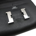 エルメス HERMES コンスタンス コンパクト ブラック ヴォーエプソン 二つ折り財布 シルバー金具 黒 コンパクトウォレット