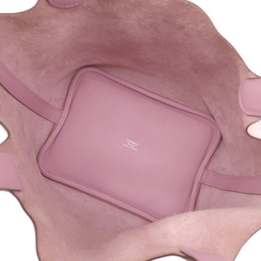 エルメス HERMES ピコタンロックPM ラッキーデイジー モーヴシルベストル×ホワイト×キュイーブル ヴォースイフト ハンドバッグ シルバー金具 鍵 カデナ 欠品