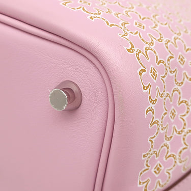 エルメス HERMES ピコタンロックPM ラッキーデイジー モーヴシルベストル×ホワイト×キュイーブル ヴォースイフト ハンドバッグ シルバー金具 鍵 カデナ 欠品