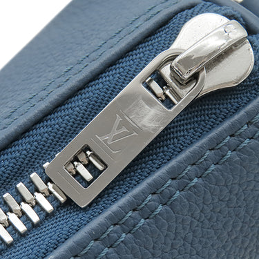 ルイヴィトン LOUIS VUITTON キーポルXS M81003 ブルー レザー トリヨンレザー 2WAYバッグ シルバー金具 青 ハンドバッグ ショルダー