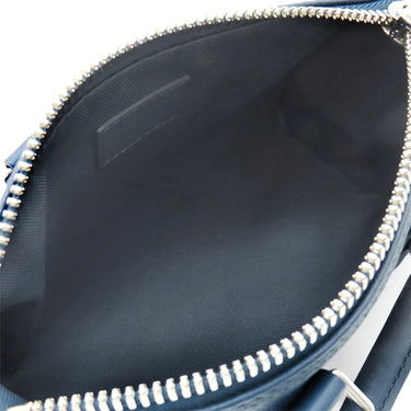 ルイヴィトン LOUIS VUITTON キーポルXS M81003 ブルー レザー トリヨンレザー 2WAYバッグ シルバー金具 青 ハンドバッグ ショルダー