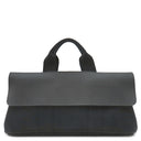 エルメス HERMES ヴァルパライソ ロング MM ブラック トワルシェブロン レザー ハンドバッグ シルバー金具 黒