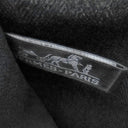 エルメス HERMES ヴァルパライソ ロング MM ブラック トワルシェブロン レザー ハンドバッグ シルバー金具 黒