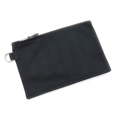 エルメス HERMES ヴァルパライソ ロング MM ブラック トワルシェブロン レザー ハンドバッグ シルバー金具 黒