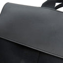 エルメス HERMES ヴァルパライソ ロング MM ブラック トワルシェブロン レザー ハンドバッグ シルバー金具 黒