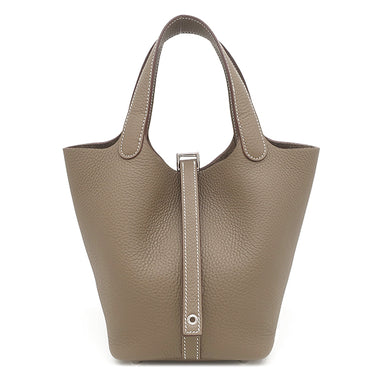 エルメス HERMES ピコタンロック PM エトゥープ トリヨンクレマンス ハンドバッグ シルバー金具 新品 未使用 グレージュ