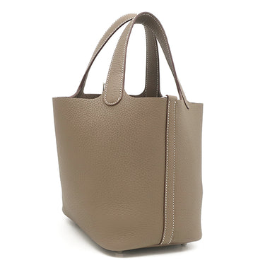 エルメス HERMES ピコタンロック PM エトゥープ トリヨンクレマンス ハンドバッグ シルバー金具 新品 未使用 グレージュ